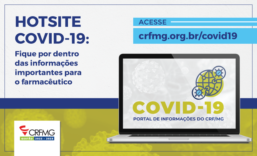 Hotsite Covid-19 do CRF/MG traz orientações e informações para os farmacêuticos
